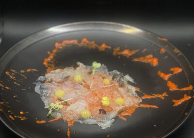 Platos elaborados por alumnos de Cocina en la cena gastronómica musical de Escuela Hostelería Salamanca