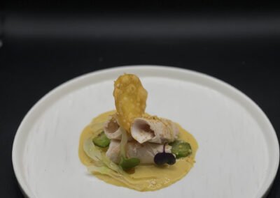 Platos elaborados por alumnos de Cocina en la cena gastronómica musical de Escuela Hostelería Salamanca